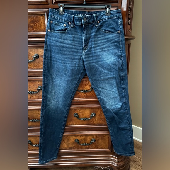 American Eagle Outfitters Airflex + Men's Dark Blue Jeans sz 33x32 - Picture 1 of 8
